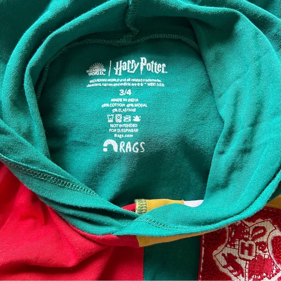 Rags to Raches Harry Potter Hogwarts Color Block Hooded Romper Size 3/4 - Picture 7 of 7